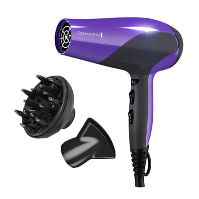 8. Remington Hair Dryer with Ceramic + Ionic + Tourmaline Technology (D3190)