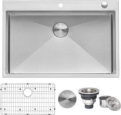 4. Ruvati Top Mount Single Bowl Sink