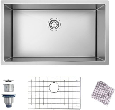 2. MENSARJOR Single Bowl Kitchen Sink