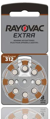 2. Rayovac Size 312 Hearing Aid Batteries (80 Batteries)