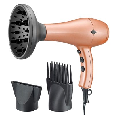 4. NITION Negative Ions Ceramic Hair Dryer with Diffuser Attachment