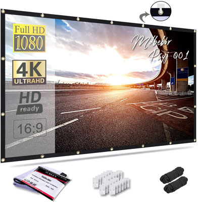 1. Mdbebbron 120-inch Portable Projector Screens