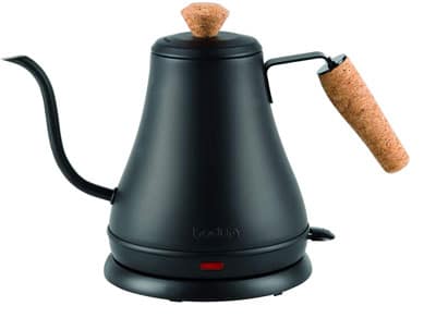 10. Bodum Melior Gooseneck Electric Water Kettle, Matte Black