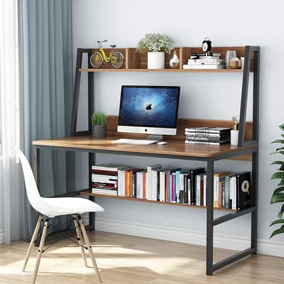 Tribesigns Computer Desk with Bookshelf