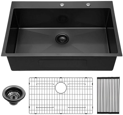 7. Lordear Single Bowl Sink with Round Corners