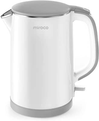 5. Miroco Double Wall Electric Kettle, White