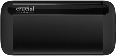 3. Crucial CT1000X8SSD9 X8 1TB Portable SSD
