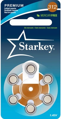 7. Starkey 60 Pack Hearing Aid Batteries