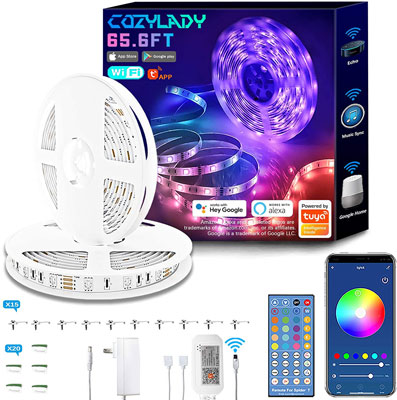 2. Cozylady Wi-Fi Strip Lights 