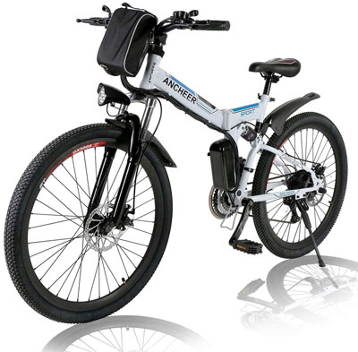 7. Angotrade 26” Electric Mountain E-Bike